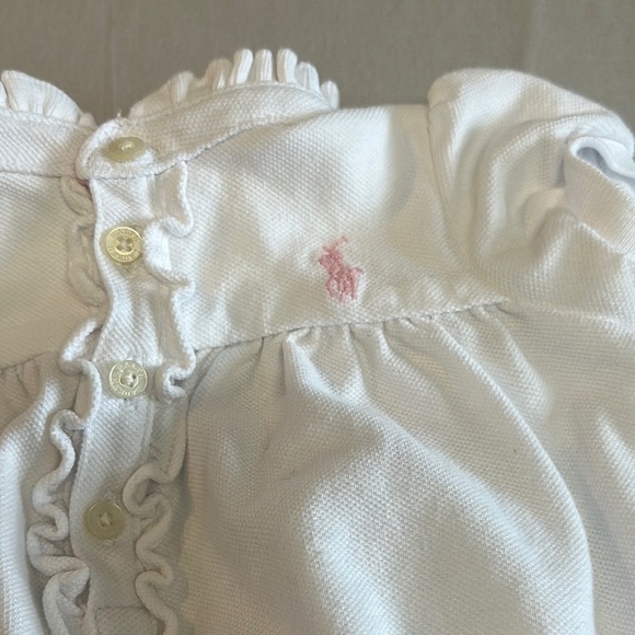 Ralph Lauren - White Baby Romper with Vintage-Inspired Detail - Picture 4 of 4